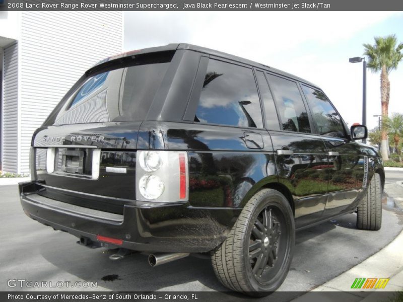 Java Black Pearlescent / Westminster Jet Black/Tan 2008 Land Rover Range Rover Westminster Supercharged