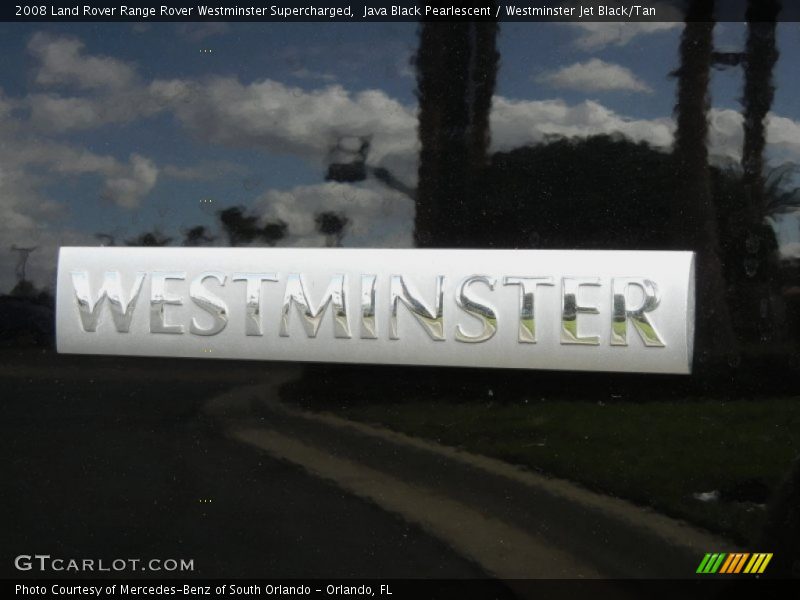 Westminster Badge - 2008 Land Rover Range Rover Westminster Supercharged