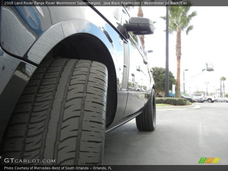 Java Black Pearlescent / Westminster Jet Black/Tan 2008 Land Rover Range Rover Westminster Supercharged