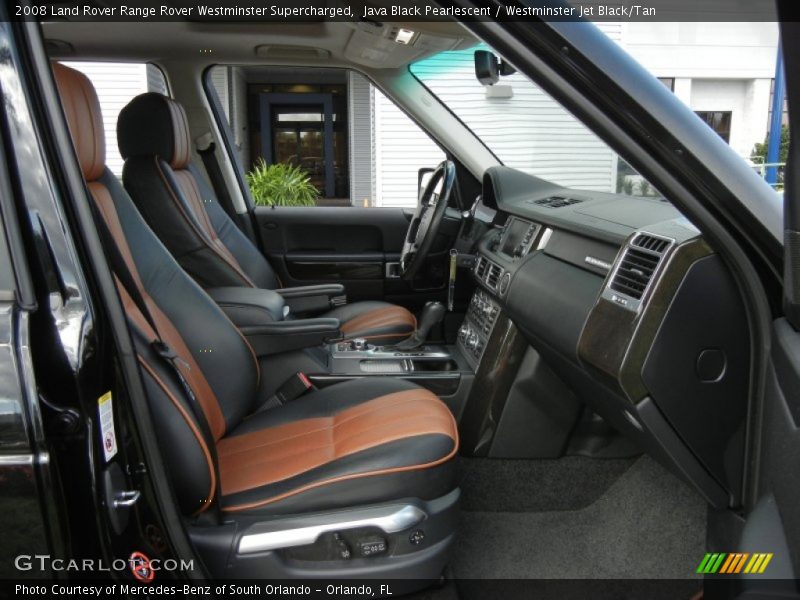Java Black Pearlescent / Westminster Jet Black/Tan 2008 Land Rover Range Rover Westminster Supercharged