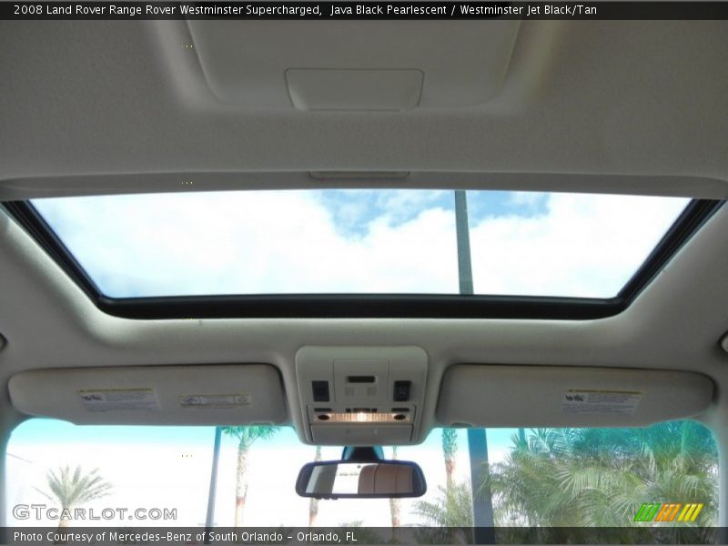 Java Black Pearlescent / Westminster Jet Black/Tan 2008 Land Rover Range Rover Westminster Supercharged