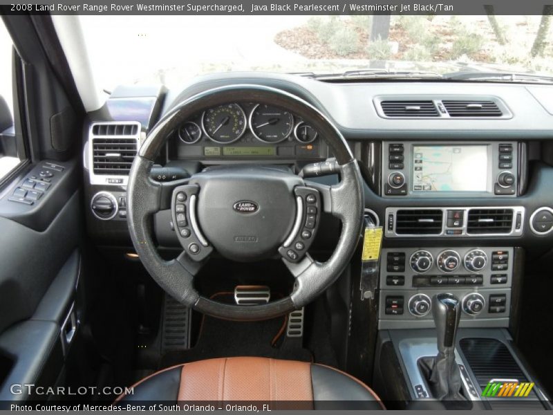 Java Black Pearlescent / Westminster Jet Black/Tan 2008 Land Rover Range Rover Westminster Supercharged