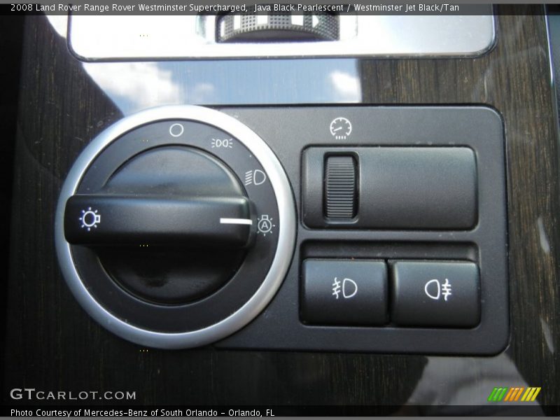 Java Black Pearlescent / Westminster Jet Black/Tan 2008 Land Rover Range Rover Westminster Supercharged