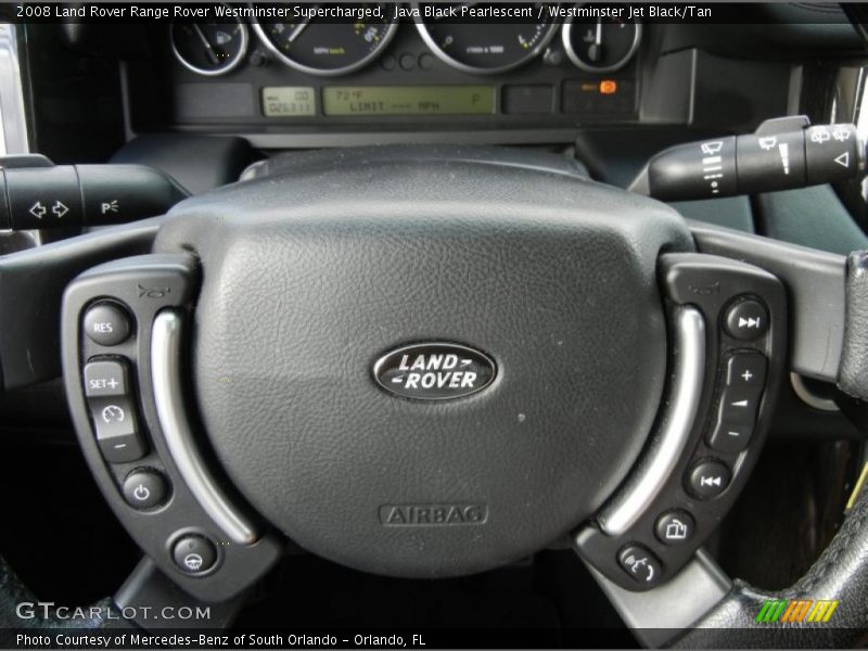Java Black Pearlescent / Westminster Jet Black/Tan 2008 Land Rover Range Rover Westminster Supercharged