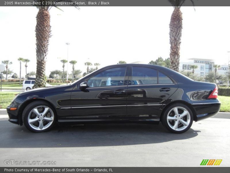 Black / Black 2005 Mercedes-Benz C 230 Kompressor Sedan
