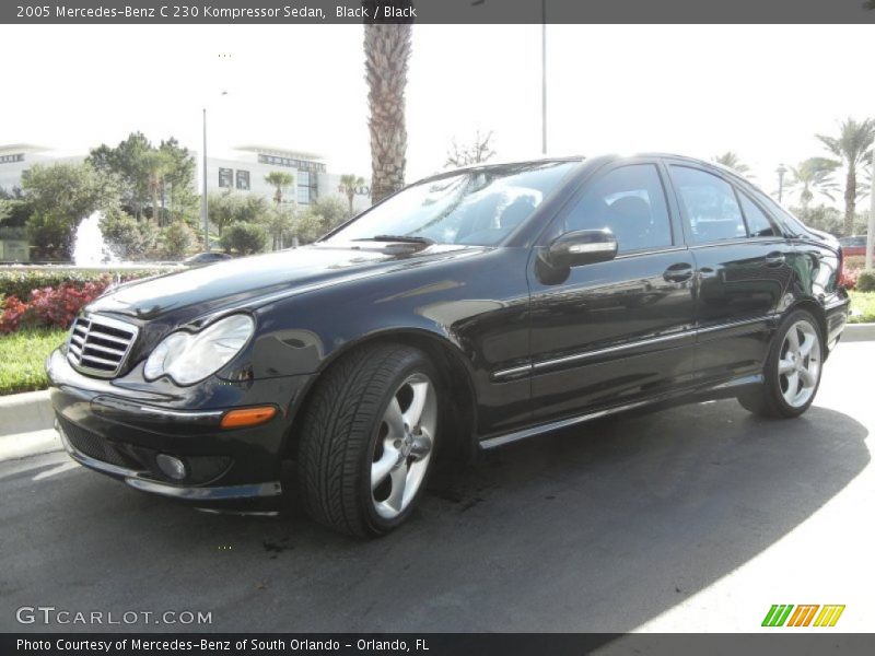Black / Black 2005 Mercedes-Benz C 230 Kompressor Sedan