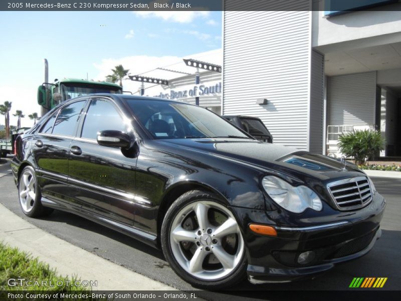Black / Black 2005 Mercedes-Benz C 230 Kompressor Sedan