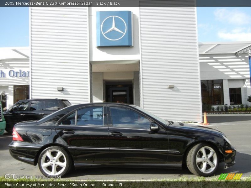 Black / Black 2005 Mercedes-Benz C 230 Kompressor Sedan