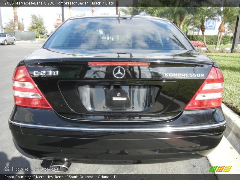 Black / Black 2005 Mercedes-Benz C 230 Kompressor Sedan