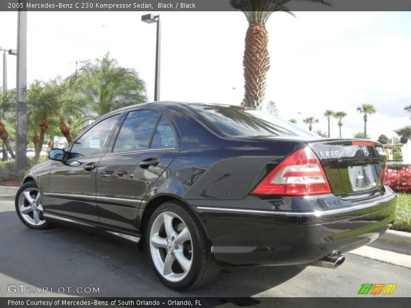 Black / Black 2005 Mercedes-Benz C 230 Kompressor Sedan