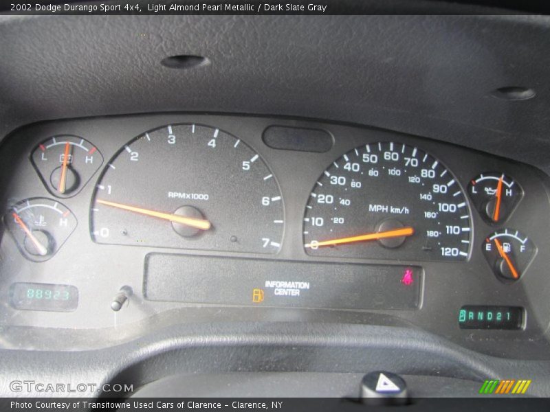 Light Almond Pearl Metallic / Dark Slate Gray 2002 Dodge Durango Sport 4x4