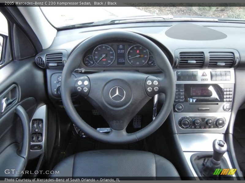 Black / Black 2005 Mercedes-Benz C 230 Kompressor Sedan