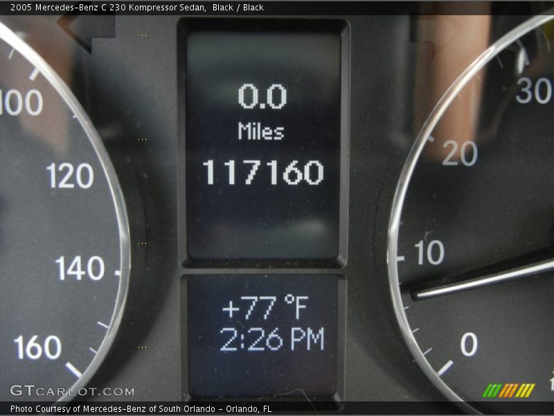 Black / Black 2005 Mercedes-Benz C 230 Kompressor Sedan