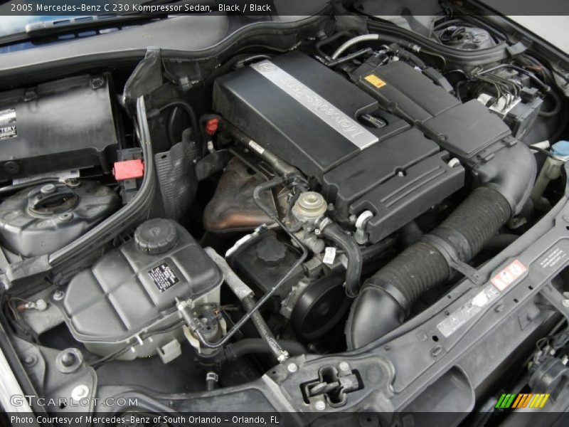 Black / Black 2005 Mercedes-Benz C 230 Kompressor Sedan