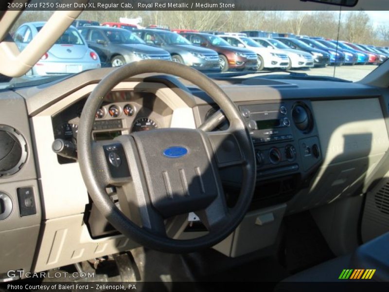 Royal Red Metallic / Medium Stone 2009 Ford F250 Super Duty XL Regular Cab