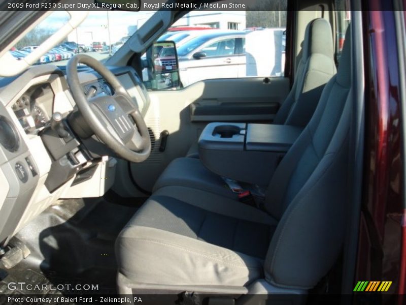 Royal Red Metallic / Medium Stone 2009 Ford F250 Super Duty XL Regular Cab