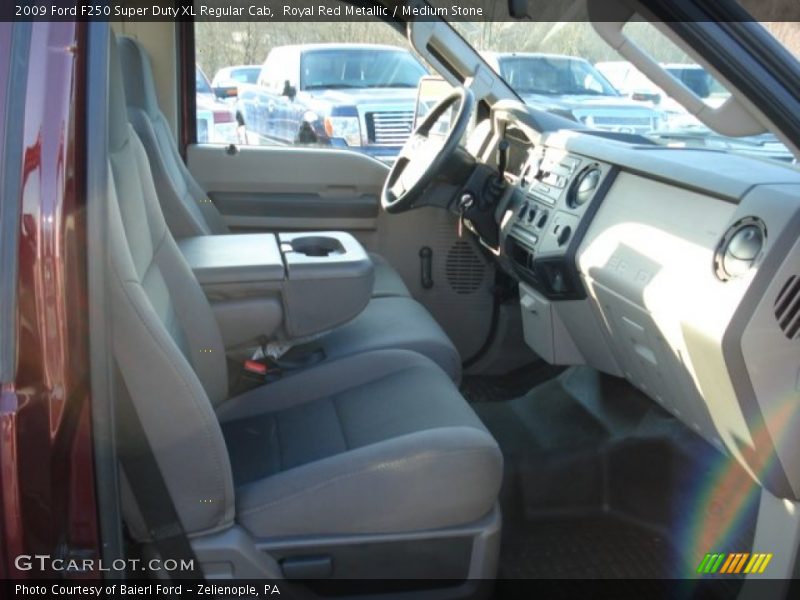 Royal Red Metallic / Medium Stone 2009 Ford F250 Super Duty XL Regular Cab