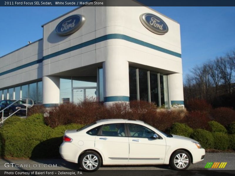 White Suede / Medium Stone 2011 Ford Focus SEL Sedan