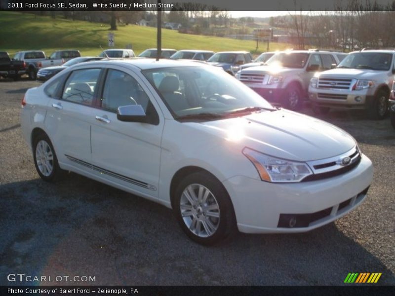 White Suede / Medium Stone 2011 Ford Focus SEL Sedan