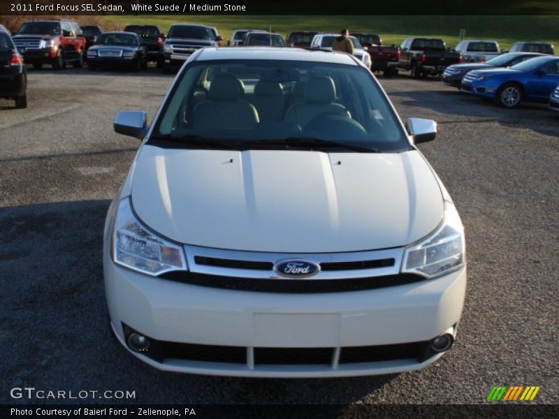 White Suede / Medium Stone 2011 Ford Focus SEL Sedan
