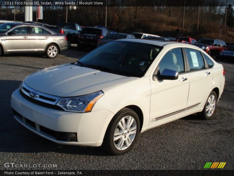White Suede / Medium Stone 2011 Ford Focus SEL Sedan