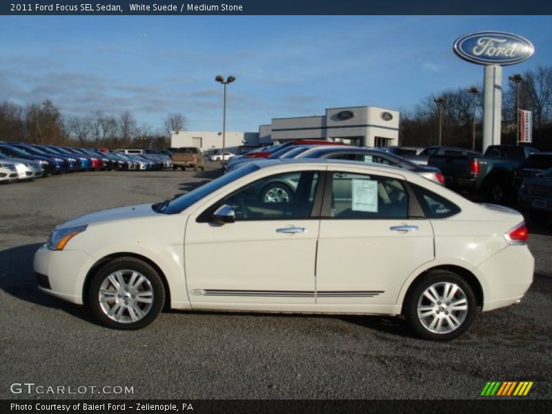 White Suede / Medium Stone 2011 Ford Focus SEL Sedan