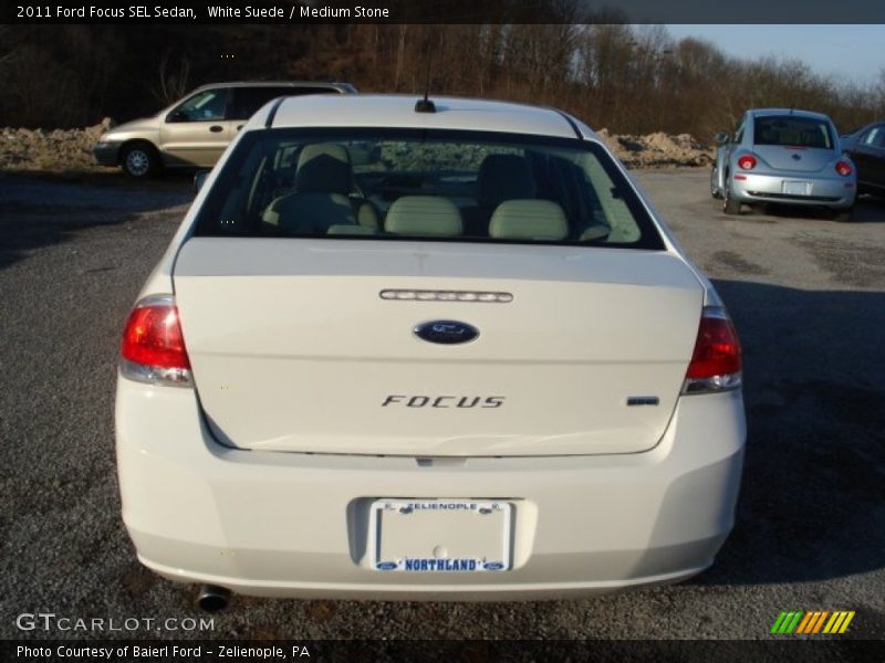 White Suede / Medium Stone 2011 Ford Focus SEL Sedan