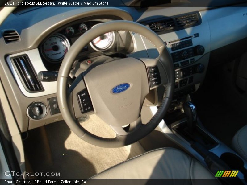 White Suede / Medium Stone 2011 Ford Focus SEL Sedan