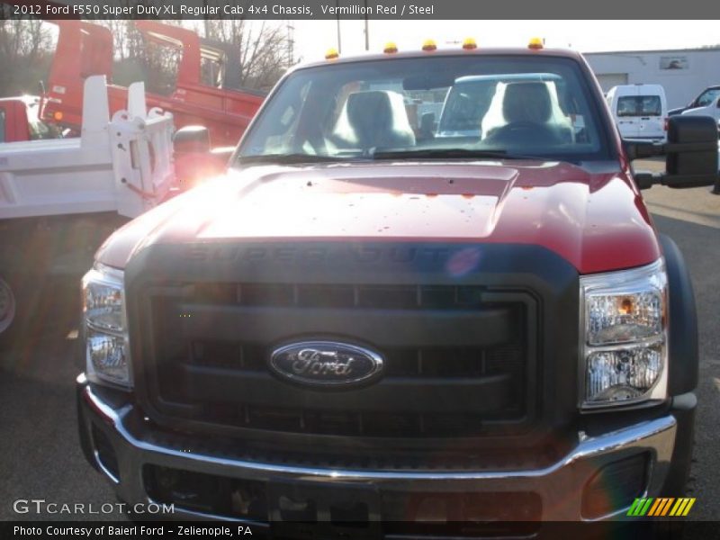Vermillion Red / Steel 2012 Ford F550 Super Duty XL Regular Cab 4x4 Chassis