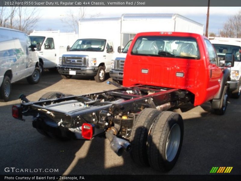 Vermillion Red / Steel 2012 Ford F550 Super Duty XL Regular Cab 4x4 Chassis
