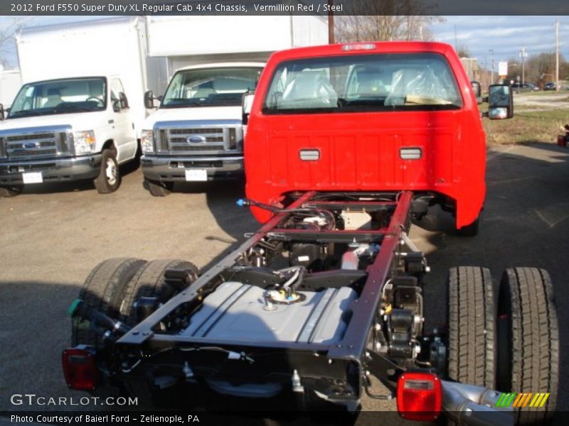 Vermillion Red / Steel 2012 Ford F550 Super Duty XL Regular Cab 4x4 Chassis