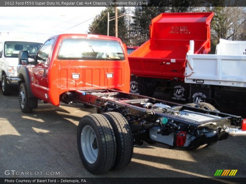 Vermillion Red / Steel 2012 Ford F550 Super Duty XL Regular Cab 4x4 Chassis
