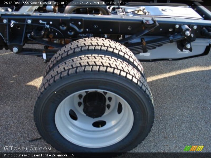 Vermillion Red / Steel 2012 Ford F550 Super Duty XL Regular Cab 4x4 Chassis
