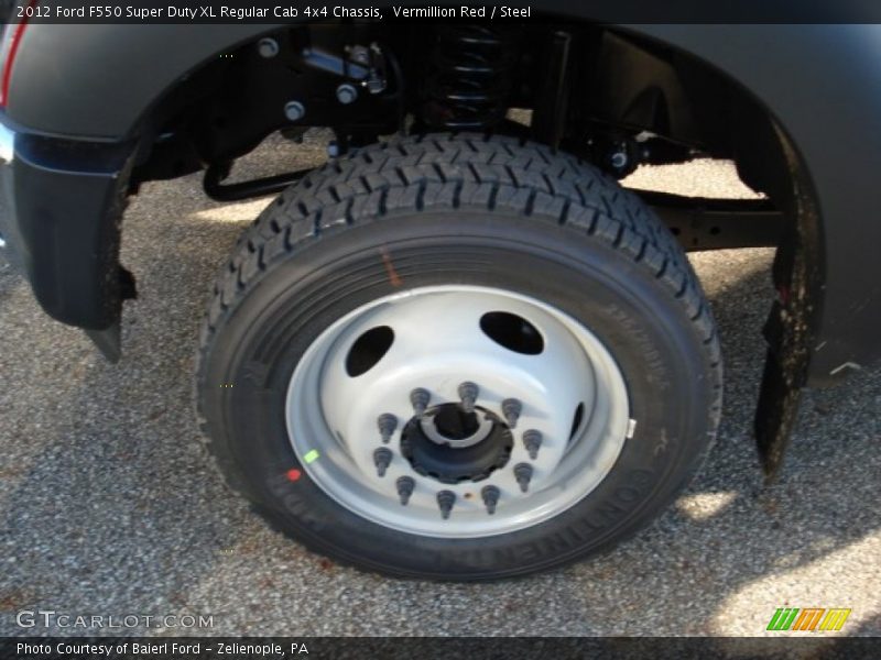 Vermillion Red / Steel 2012 Ford F550 Super Duty XL Regular Cab 4x4 Chassis