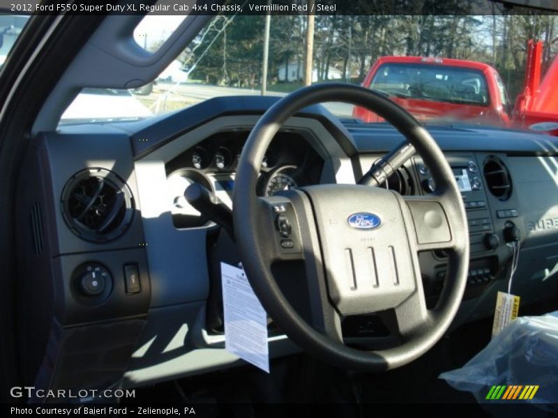 Vermillion Red / Steel 2012 Ford F550 Super Duty XL Regular Cab 4x4 Chassis