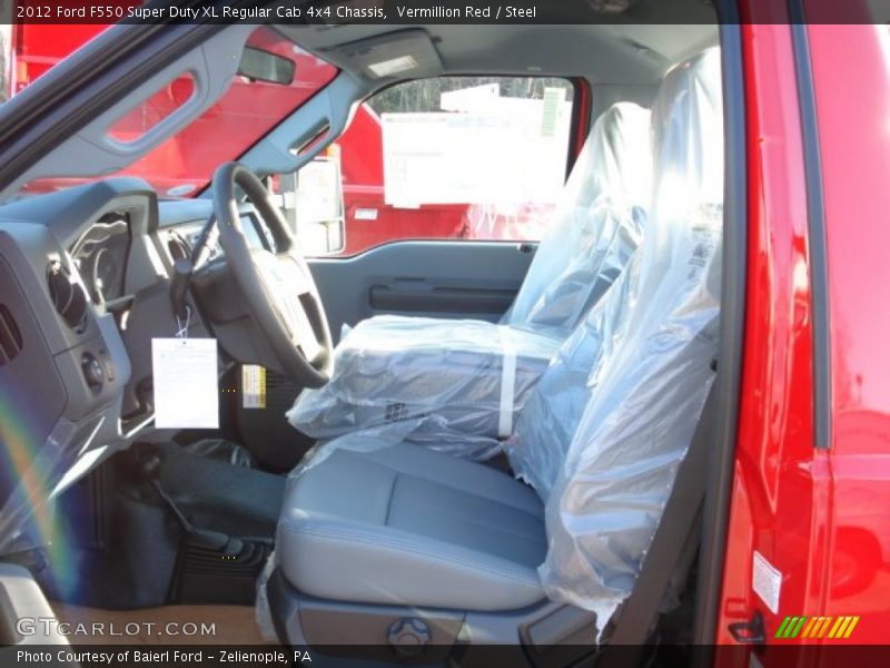 Vermillion Red / Steel 2012 Ford F550 Super Duty XL Regular Cab 4x4 Chassis