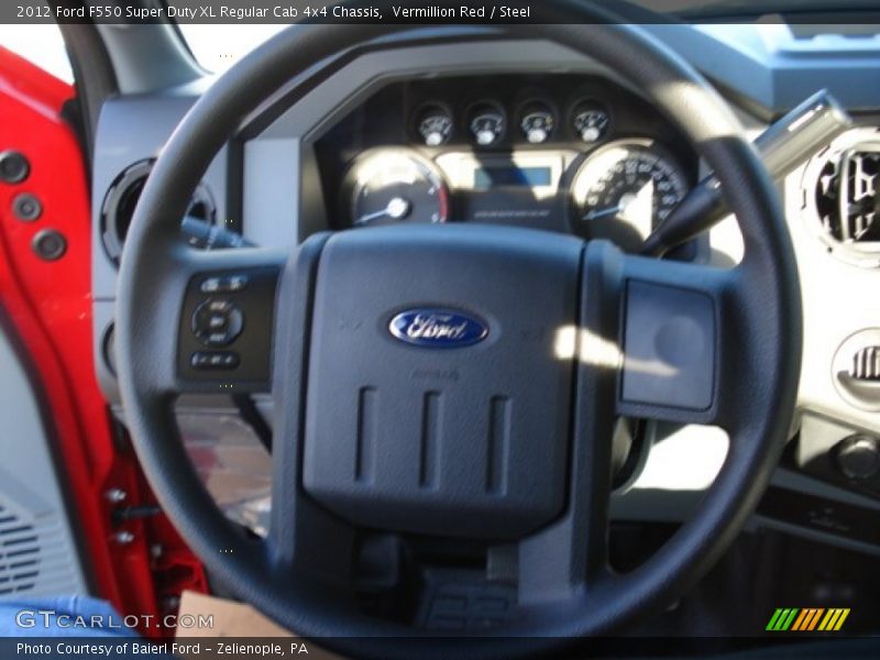 Vermillion Red / Steel 2012 Ford F550 Super Duty XL Regular Cab 4x4 Chassis