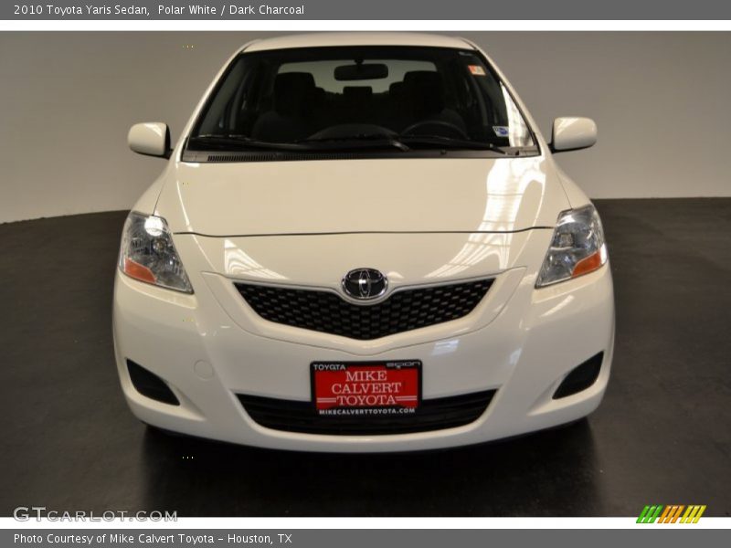 Polar White / Dark Charcoal 2010 Toyota Yaris Sedan