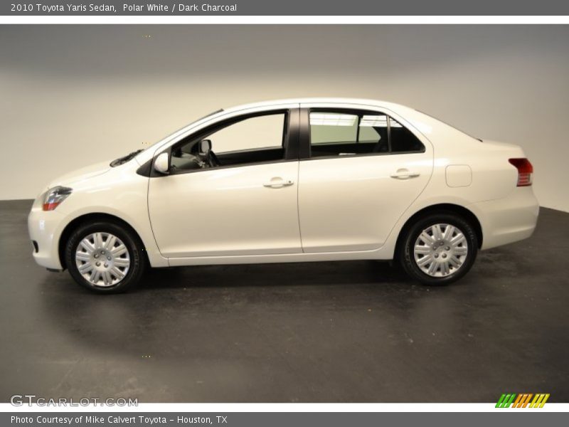 Polar White / Dark Charcoal 2010 Toyota Yaris Sedan