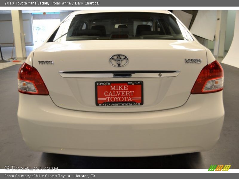 Polar White / Dark Charcoal 2010 Toyota Yaris Sedan
