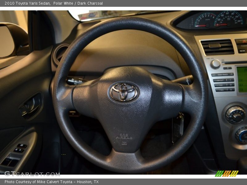 Polar White / Dark Charcoal 2010 Toyota Yaris Sedan
