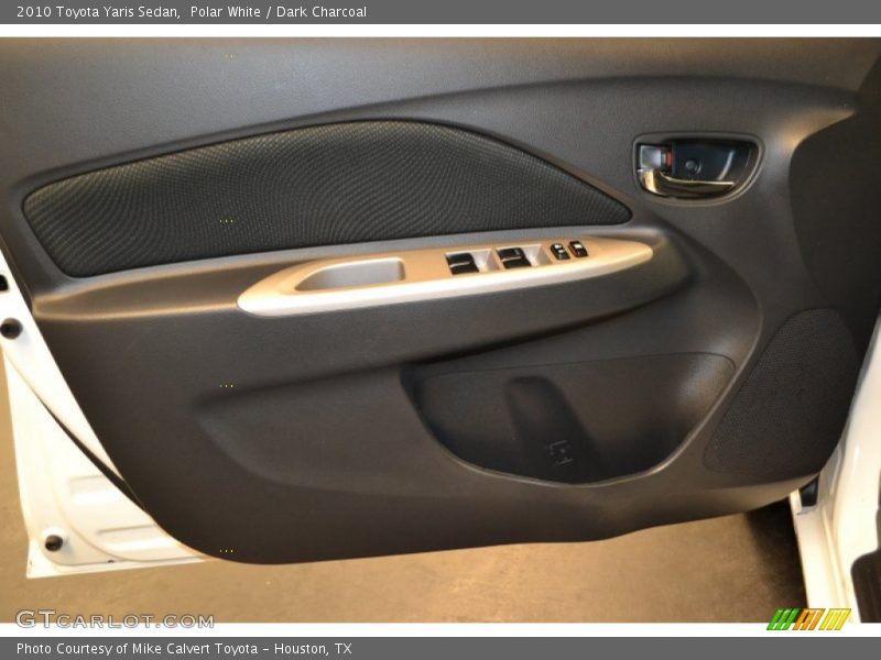 Polar White / Dark Charcoal 2010 Toyota Yaris Sedan