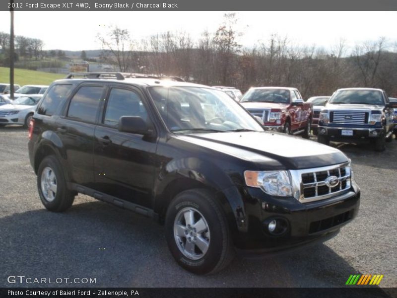 Ebony Black / Charcoal Black 2012 Ford Escape XLT 4WD