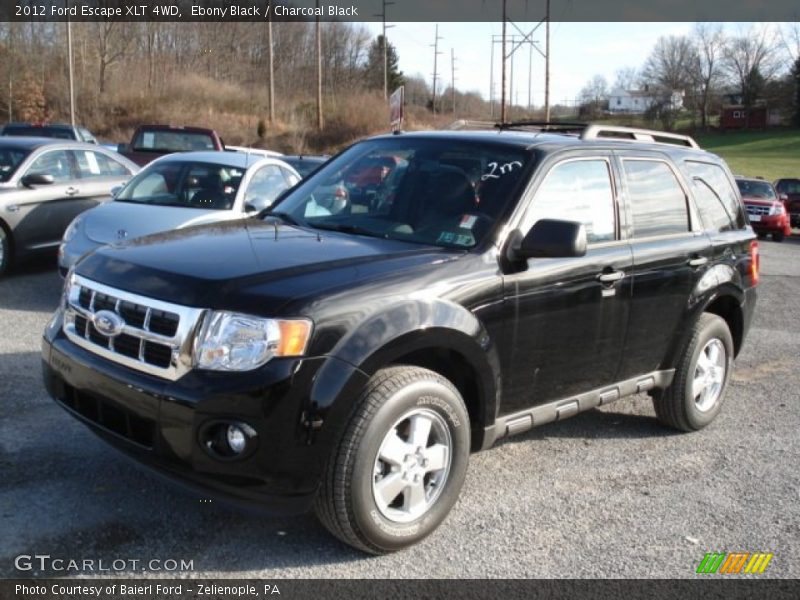 Ebony Black / Charcoal Black 2012 Ford Escape XLT 4WD