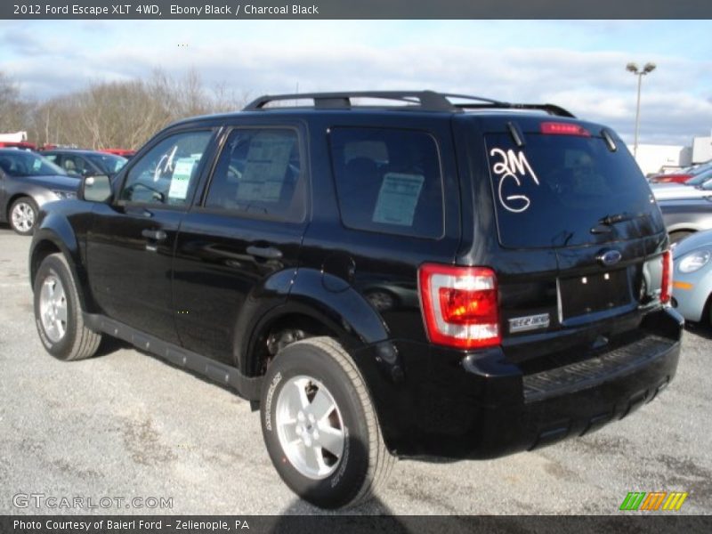 Ebony Black / Charcoal Black 2012 Ford Escape XLT 4WD
