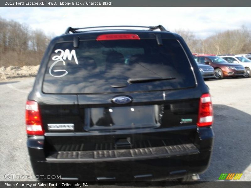 Ebony Black / Charcoal Black 2012 Ford Escape XLT 4WD
