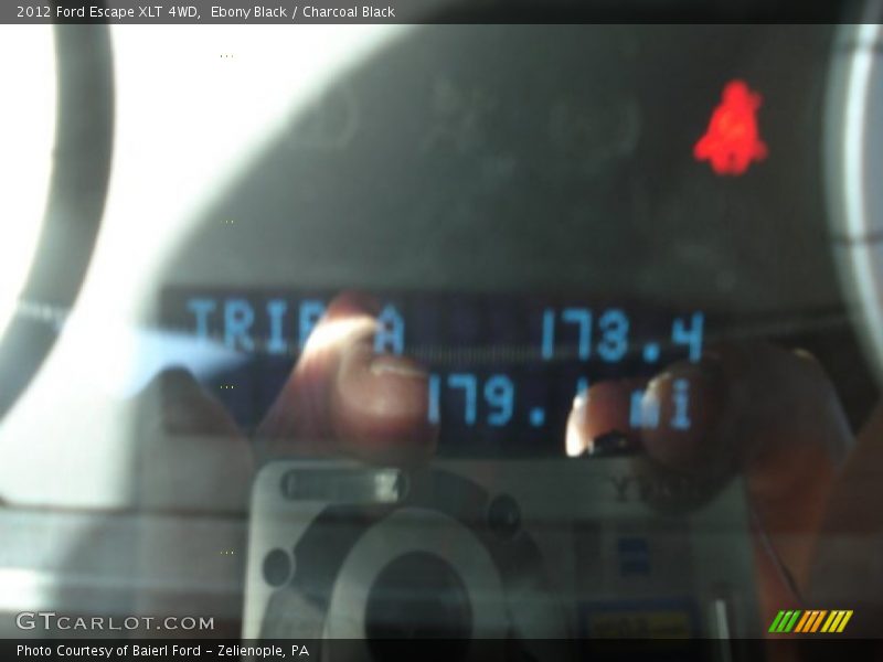 Ebony Black / Charcoal Black 2012 Ford Escape XLT 4WD