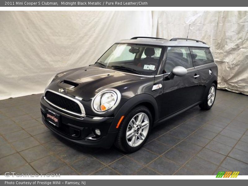 Midnight Black Metallic / Pure Red Leather/Cloth 2011 Mini Cooper S Clubman
