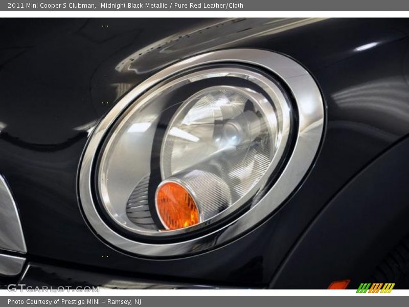 Midnight Black Metallic / Pure Red Leather/Cloth 2011 Mini Cooper S Clubman