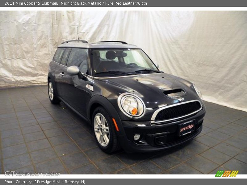 Midnight Black Metallic / Pure Red Leather/Cloth 2011 Mini Cooper S Clubman